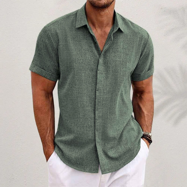 Herr Skjorta | Elegant | Kort Ärm | Sommar