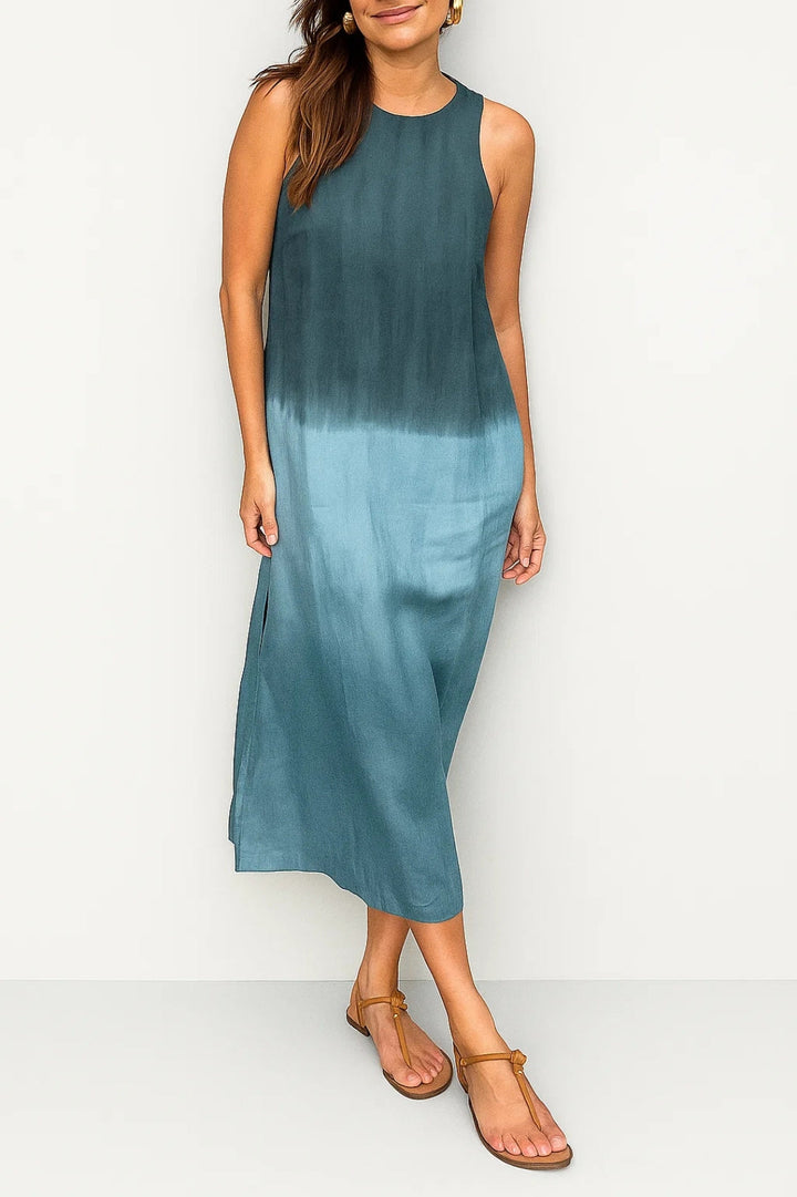 Dames Klänning | Rak Elegant | Midi Lengd | Sommar