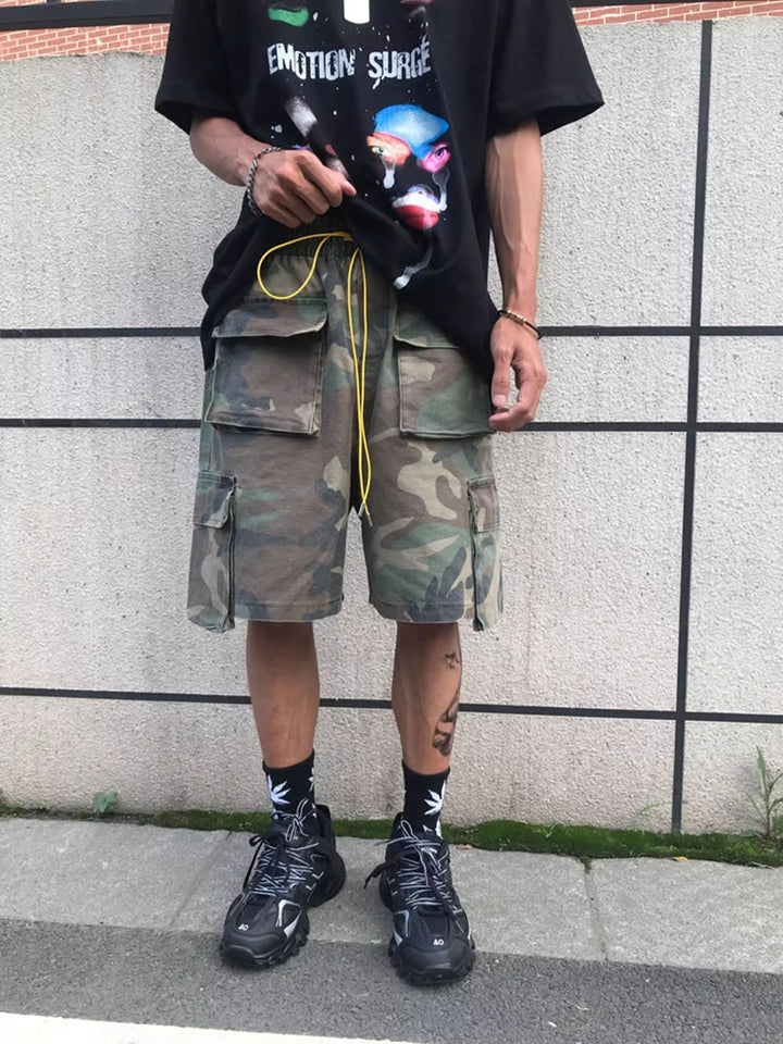 Herr Cargo Shorts | Kamouflage | Dragsko | Sommar