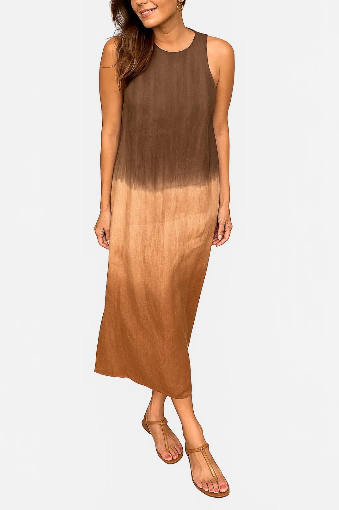 Dames Klänning | Rak Elegant | Midi Lengd | Sommar