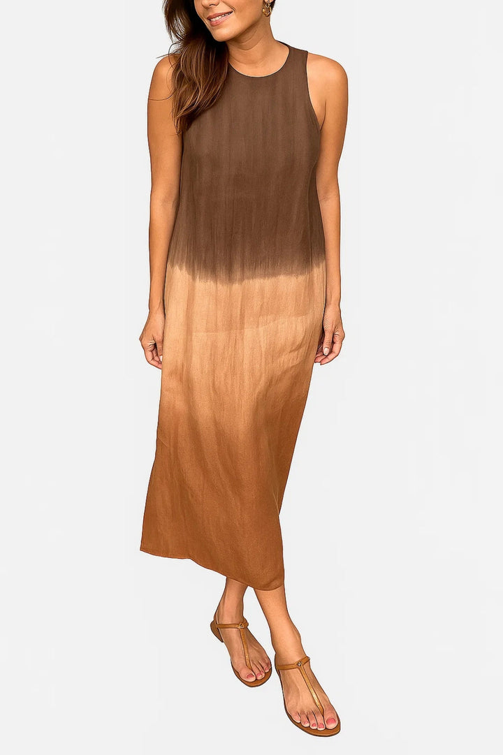 Dames Klänning | Rak Elegant | Midi Lengd | Sommar