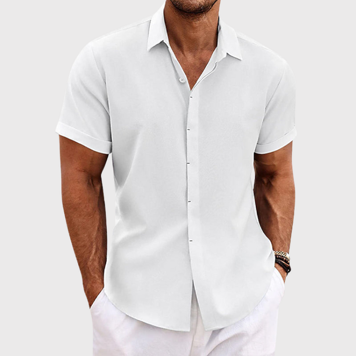 Herr Skjorta | Elegant | Kort Ärm | Sommar