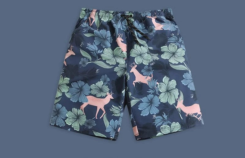 Herr Badshorts | Retro Rak | Elastisk Midja | Sommar