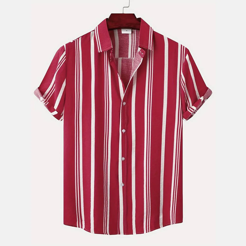 Herr Skjorta | Vertikala Paneler | Tidlös Stil | Sommar
