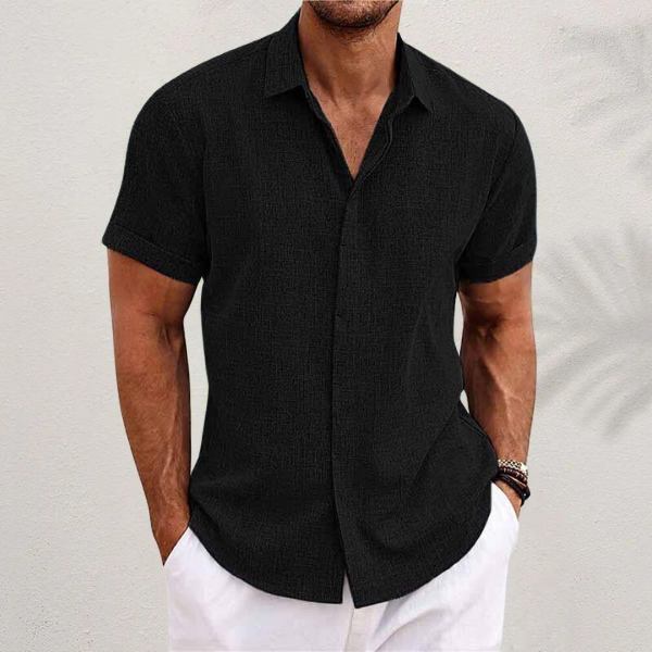 Herr Skjorta | Elegant | Kort Ärm | Sommar