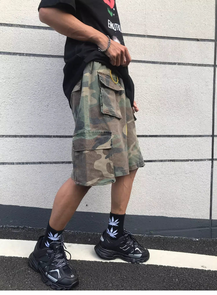 Herr Cargo Shorts | Kamouflage | Dragsko | Sommar