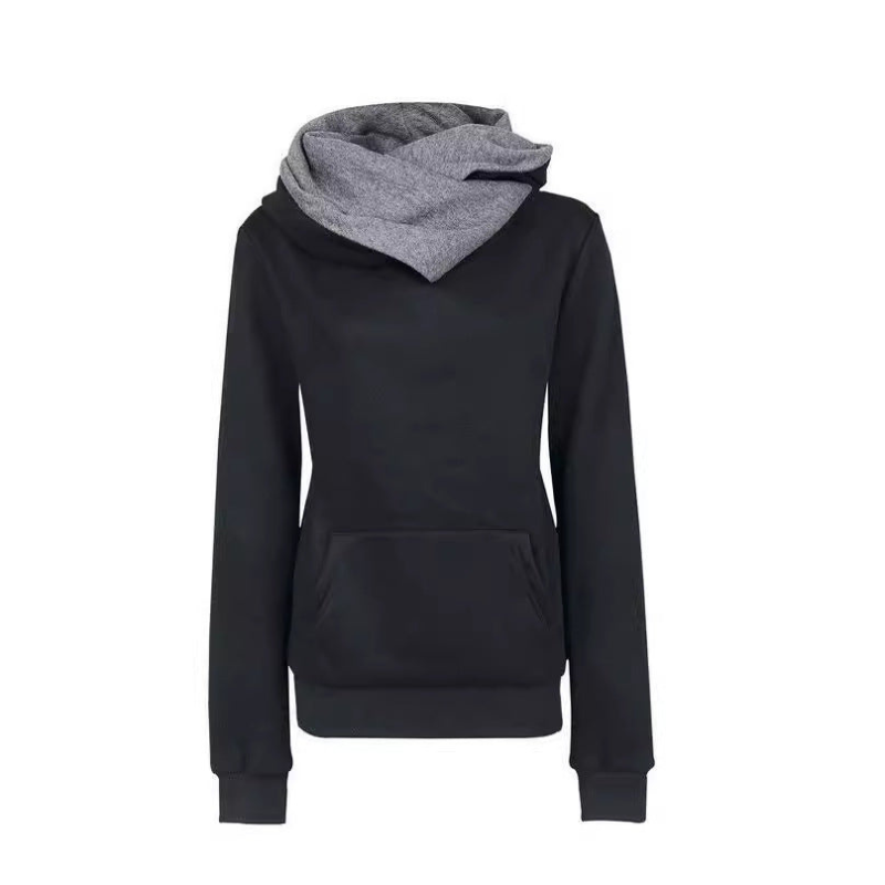Asymmetrisk Hoodie | Trendig och Varm Stil | Vinterjacka Dam