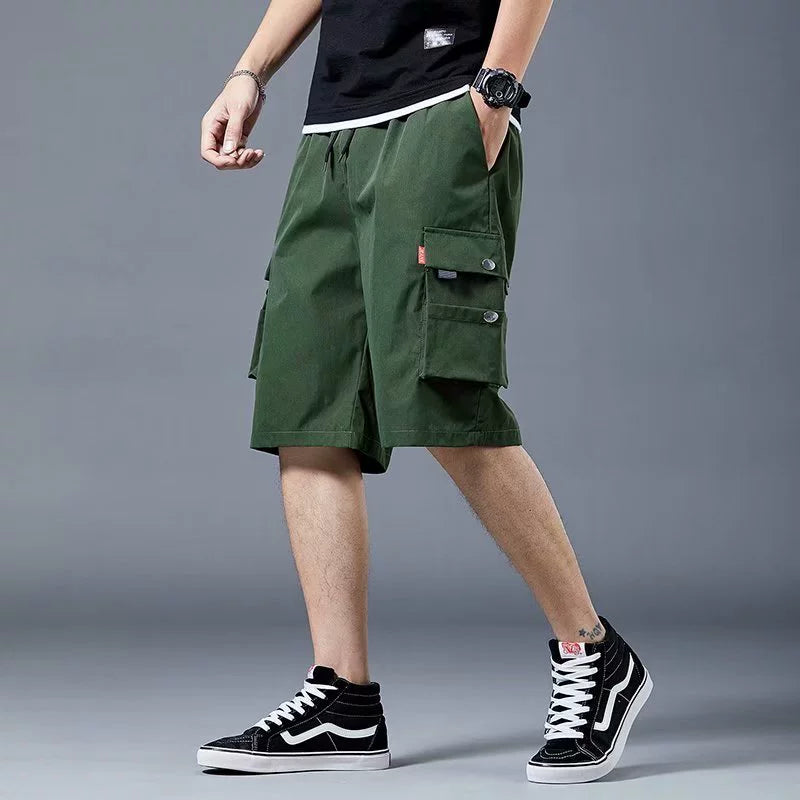 Herr Cargo Shorts | Oversized | Funktionella Fickor | Sommar