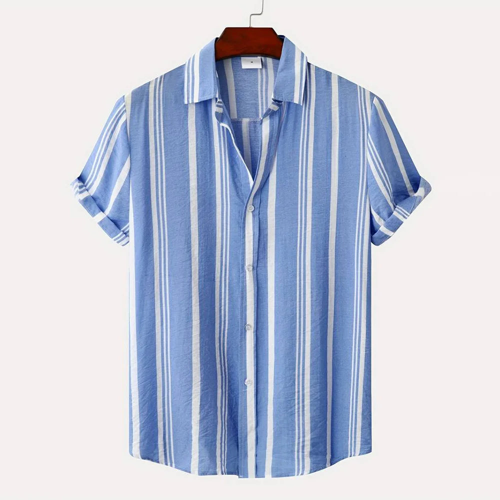 Herr Skjorta | Vertikala Paneler | Tidlös Stil | Sommar