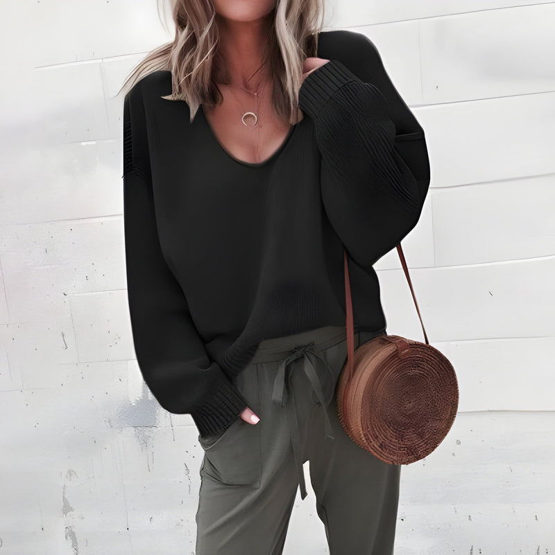 Tröja för Dam | Elegant Design | Tidlös & Bekväm | Finstickad | Polyesterblandning