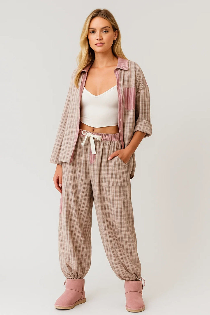 Dam Set | Casual Oversized | Med Dragsko | Sommar