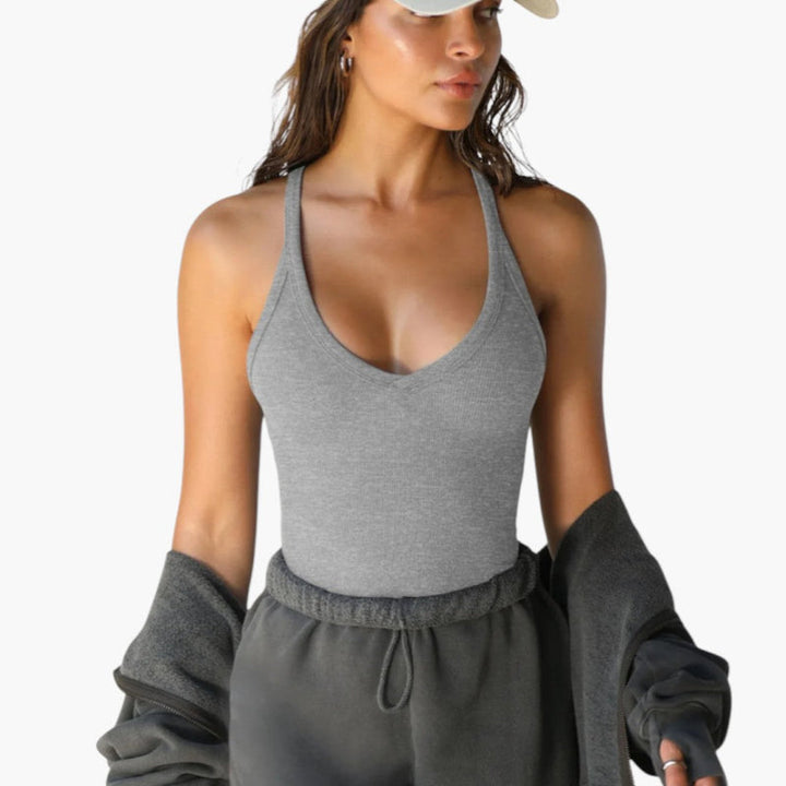 Dam Linne | Slimfit | V-Ringad | Sommar
