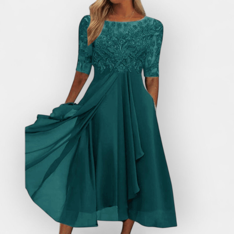 Elegant Midi-Klänning Dam | Feminin Silhuett | Tidlös &amp; Stilfull Design