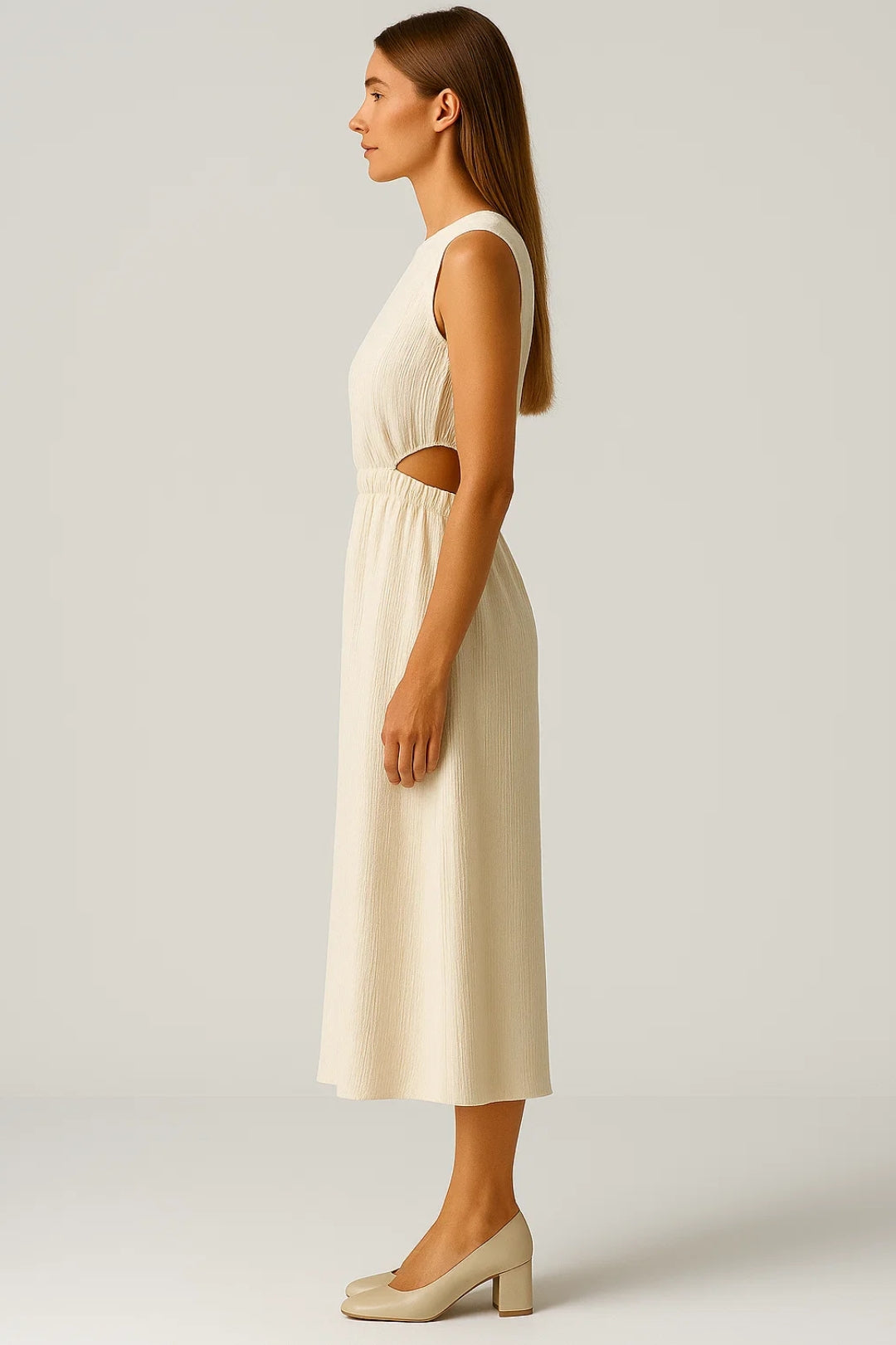 Dam Klänning | Elegant | Cut-out Detail | Sommar