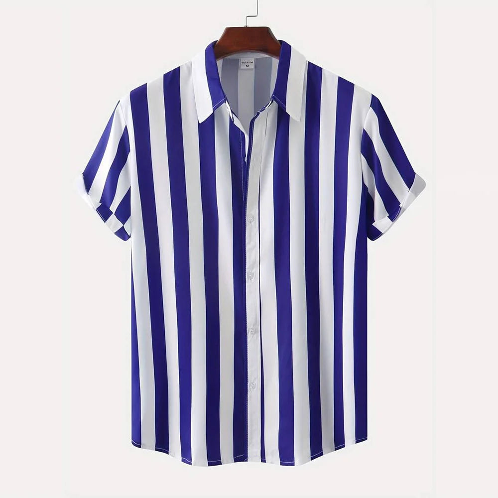 Herr Skjorta | Vertikala Paneler | Tidlös Stil | Sommar