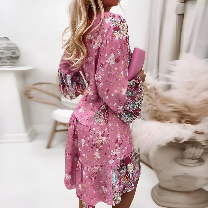 Klänning för Dam | Boho Stil | Elegant & Bekväm | Mjuk Polyesterblandning