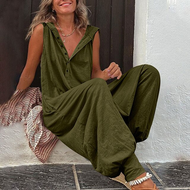 Jumpsuit för kvinnor | Vidt skuren | Sommarelegans | Tidlös komfort