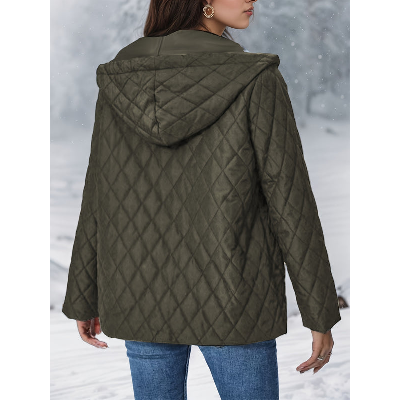 Vinterjacka Dam | Elegant Quiltad Jacka med Huva