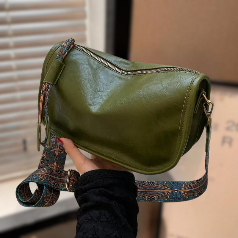 Damväska | Vintage crossbody | Lyxig kudddesign | PU-läder