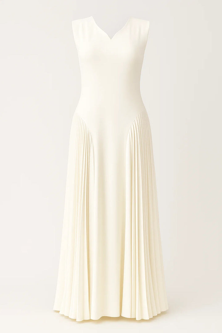 Dam Klänning | Elegant | Plisserad Design | Sommar
