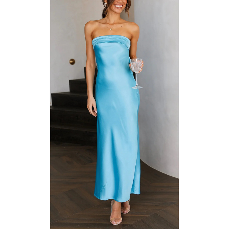 Dam Klänning | Figurnära & Silkeslent Tyg | Off-Shoulder | Elegant Festklänning