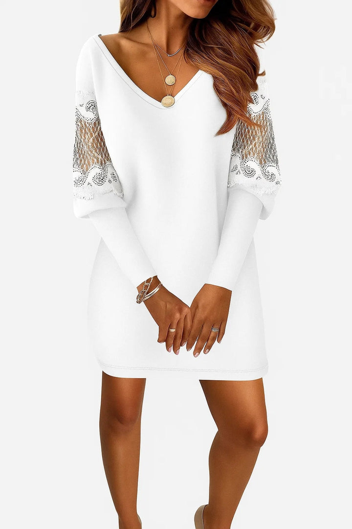 Dam Klänning | Oversized Mini | V-ringning | Sommar