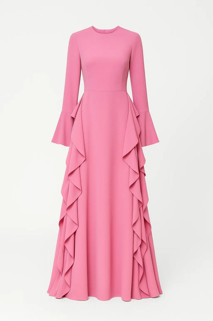 Dam Klänning | Elegant | Volangdetaljer | Sommar