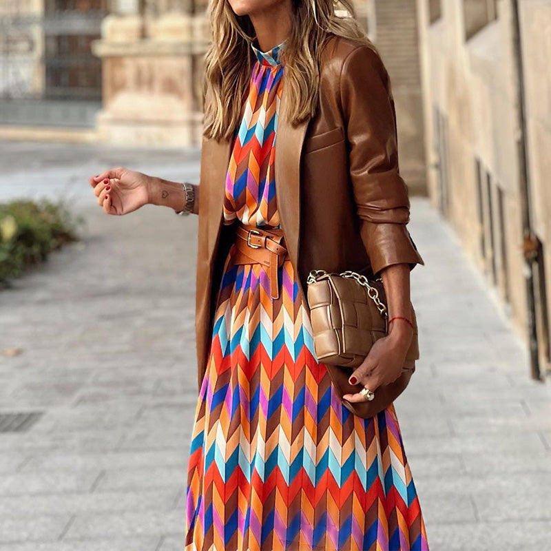Dam Klänning | Bohemian Chic | Vårstil med Livligt Print
