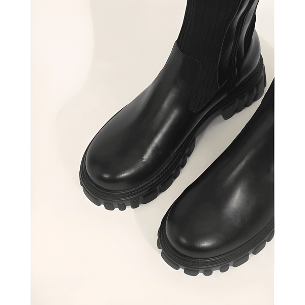 Skor dam | Sidodragkedja | Bekväm Passform | Stretch Stövlar