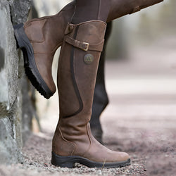 Damskor | PU-Läder Cowboyboots | Retro Ridstövlar