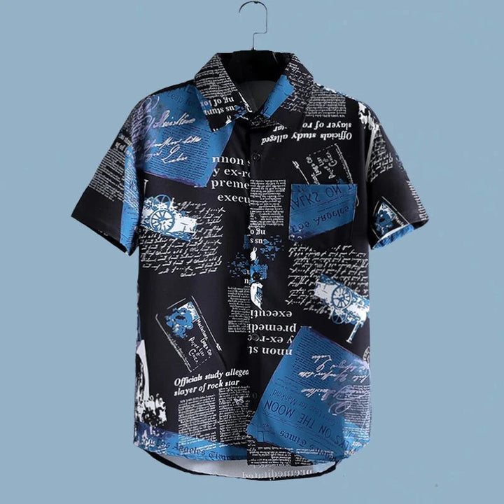 Herr Set | Oversized | Grafiskt Print | Sommar