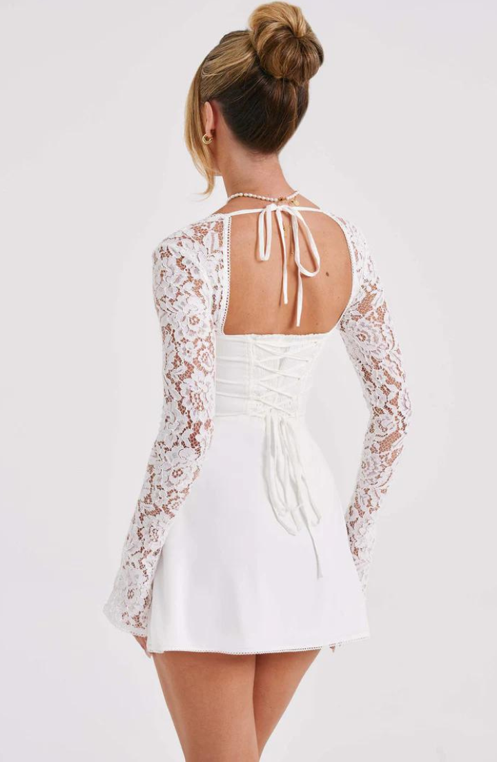 Dam Klänning | Elegant | Spetsärmar | Sommar