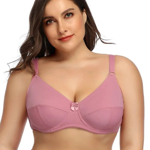 Dam BH med Bygel | Plus Size & Fstickad struktur Täckning | Ovadderad Bralette | Spandex