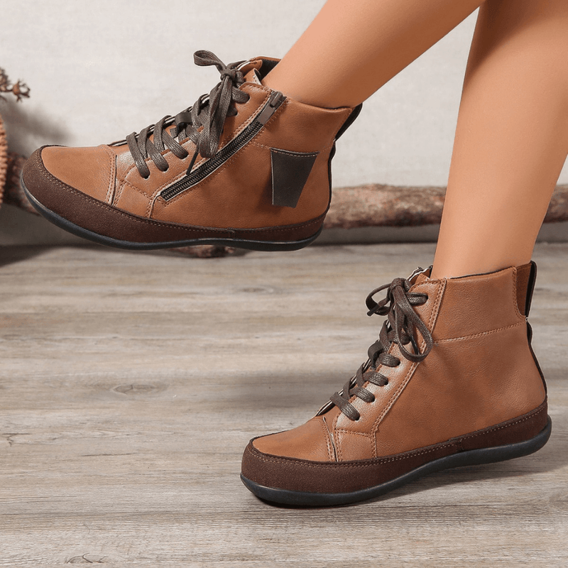 Dam Boots | Ankelhöga | Bekväma för Höst & Vinter | Imitationsläder