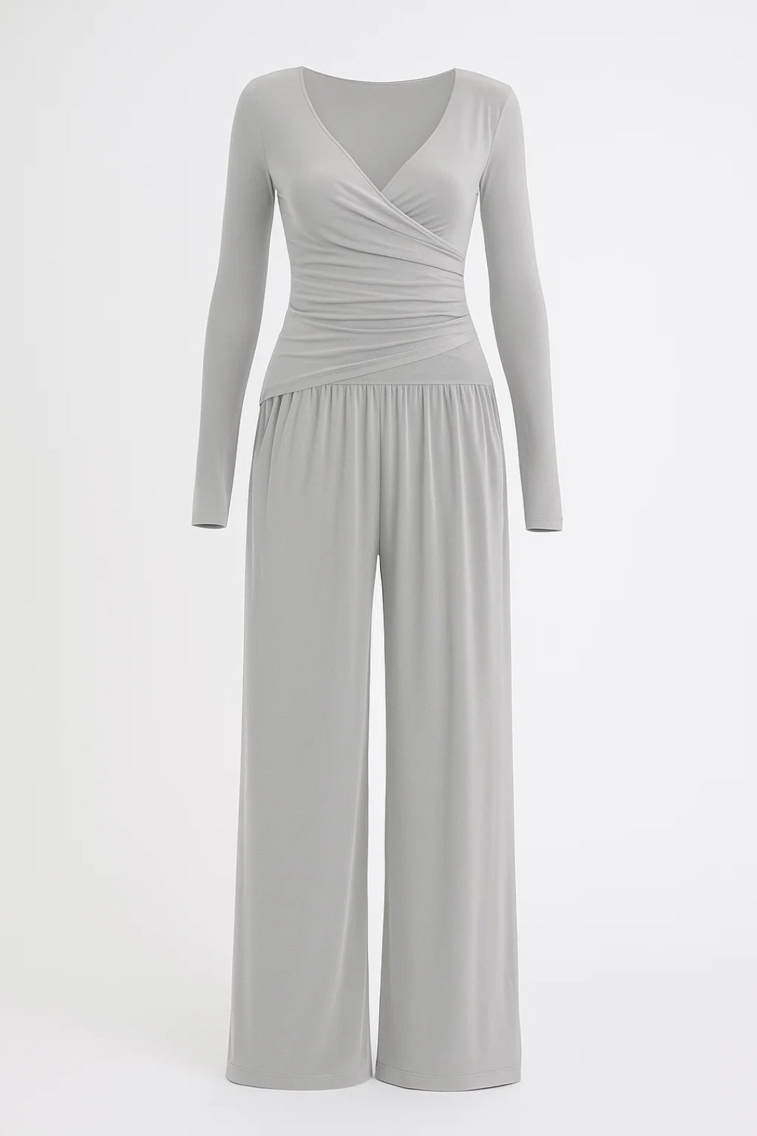 Dam Set | Elegant Vida Byxor | Lång Ärm | Sommar