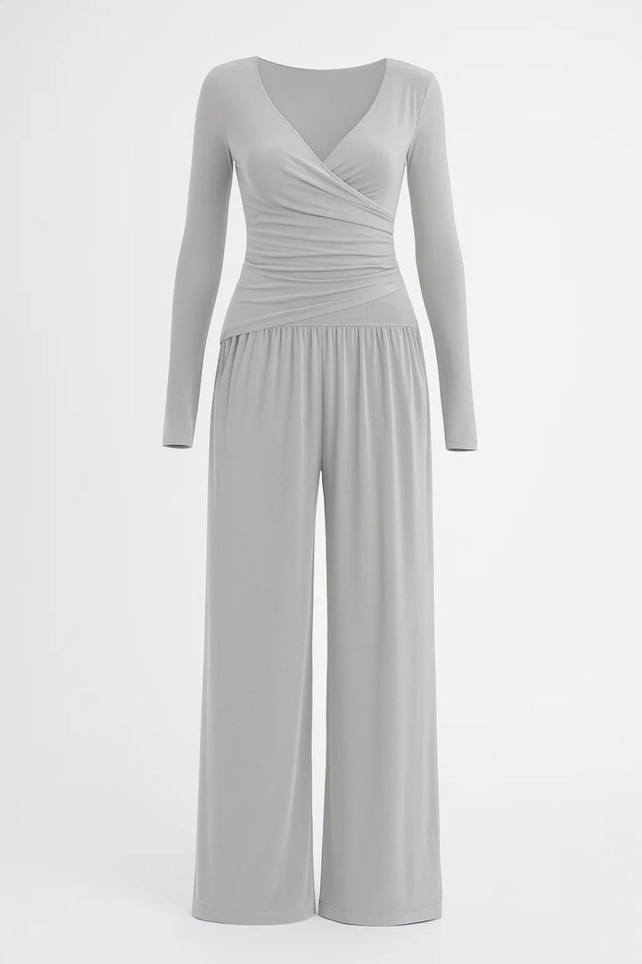 Dam Set | Elegant Vida Byxor | Lång Ärm | Sommar
