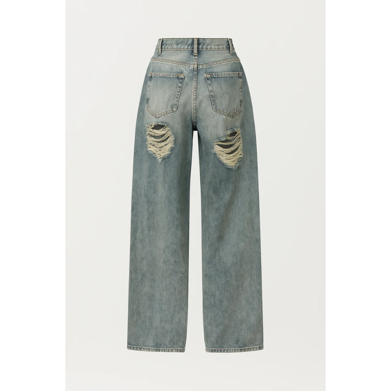 Damjeans | Raka ben och avslappnad passform | Eleganta Kläder