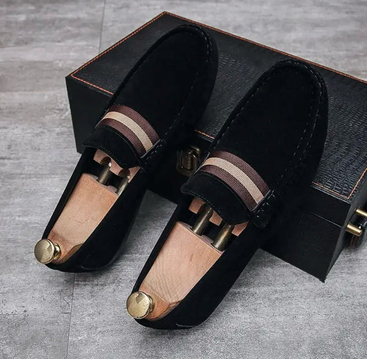 Herr Loafers | Slip-on Klassisk | Band Detalj | Sommar