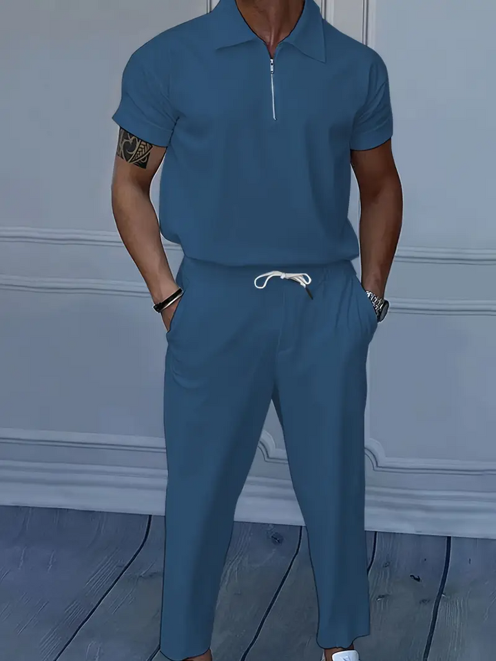 Herr Set | Tapered | Med Dragkedja | Sommar