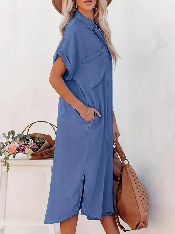 Dam Klänning | Oversized | Med Knappar | Sommar