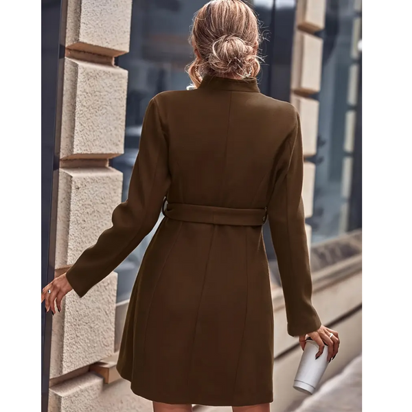 Vinterrock Dam | Elegant Brun Jacka | Varm & Trendy