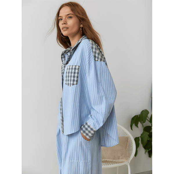Dam Pyjamas Set | Långärmad topp | Elegant Nattstil | Kläder Dam