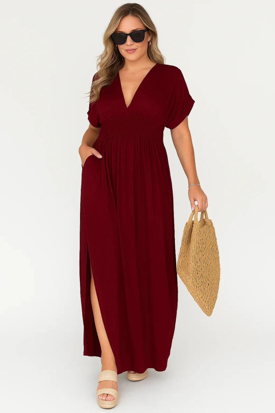Dam Klänning | Elegant | V-ringning | Sommar