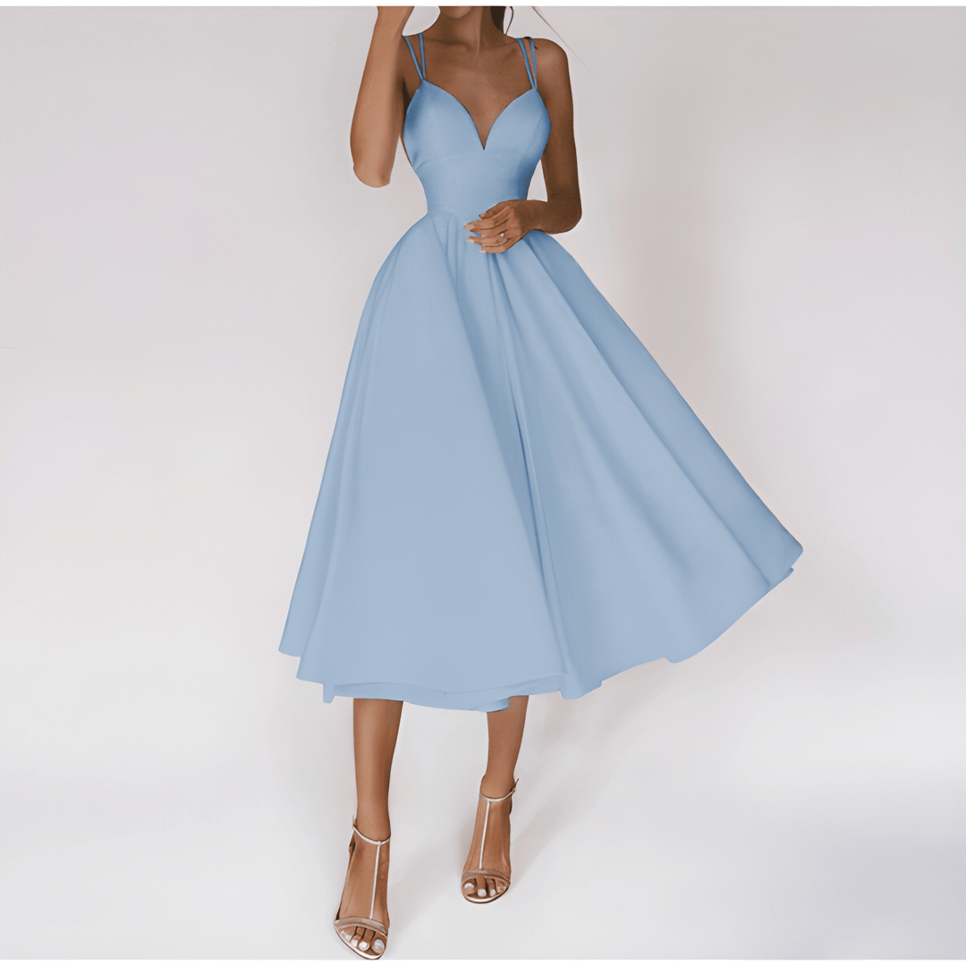 Festklänning Dam | Elegant V-Ringad Klänning | Formell Stil | Chic &amp; Sofistikerad