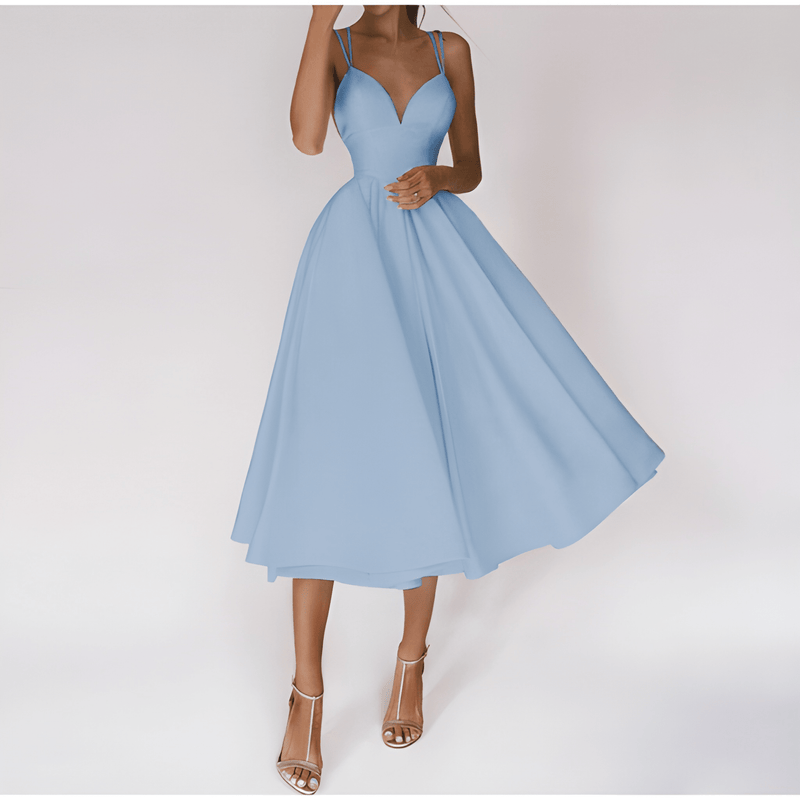 Festklänning Dam | Elegant V-Ringad Klänning | Formell Stil | Chic & Sofistikerad