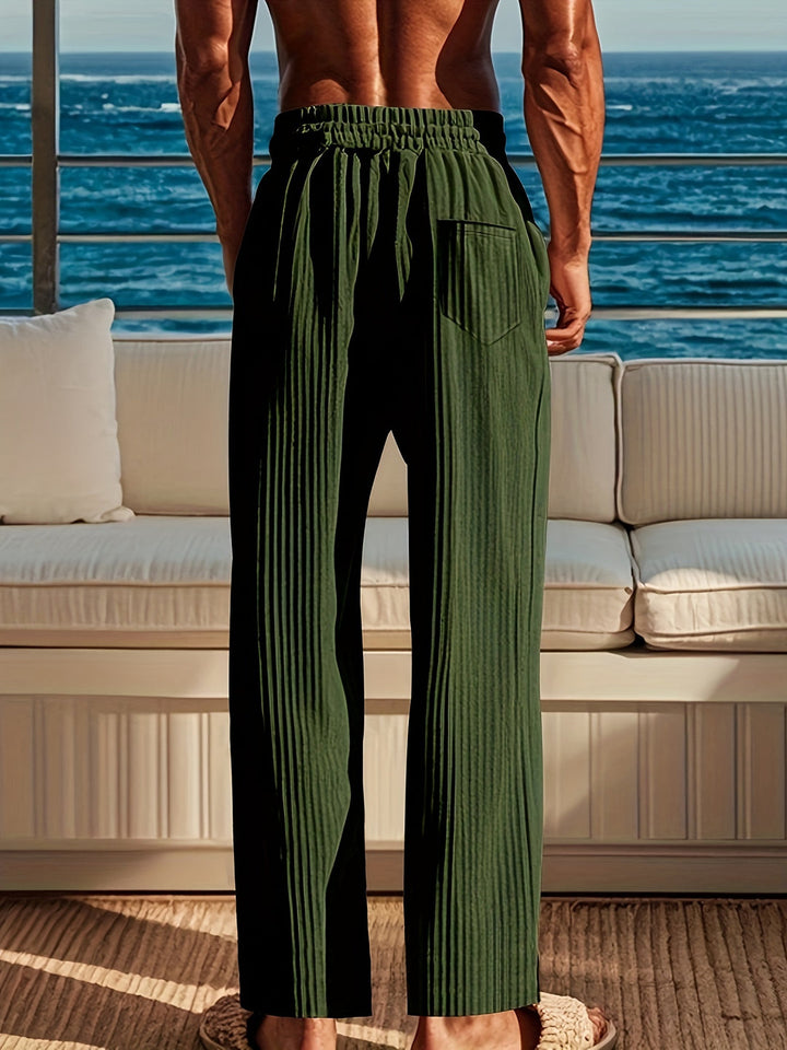 Herr Byxor | Straight Fit | Med Snörning | Sommar