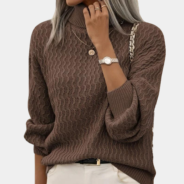 Damtröja | Twisted Knit | Elegant och varm | Syntetfiber