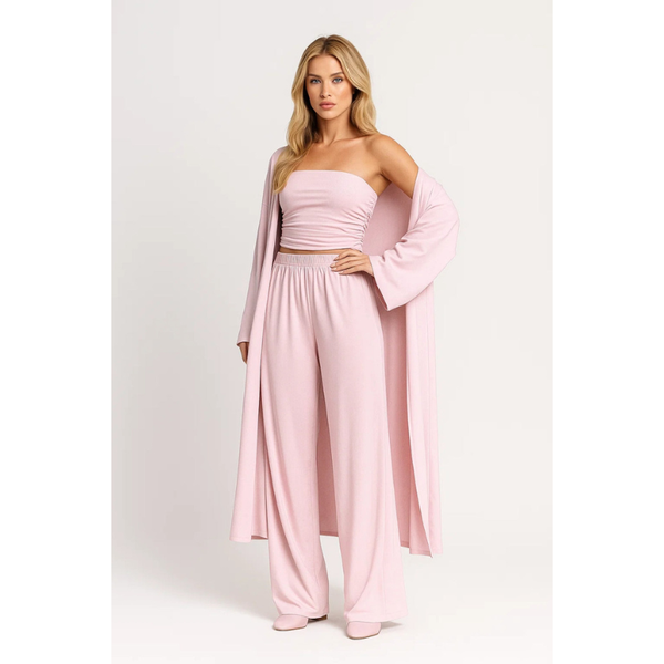 Damset | Elegant topp med vida byxor | Kläder Dam