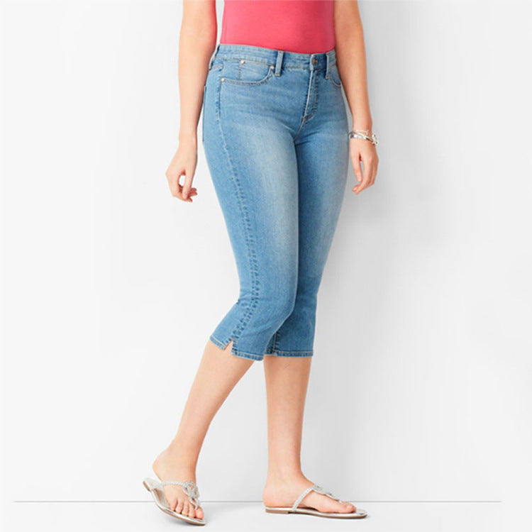 Dams Capri Byxor | Stretch & Stiliga | Denim Passform & Bekväm Design