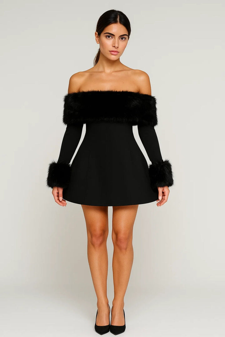 Dam Klänning | Elegant Mini | Off-shoulder | Sommar